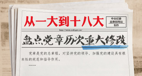   从一大到十八大：盘点党章历次重大修改