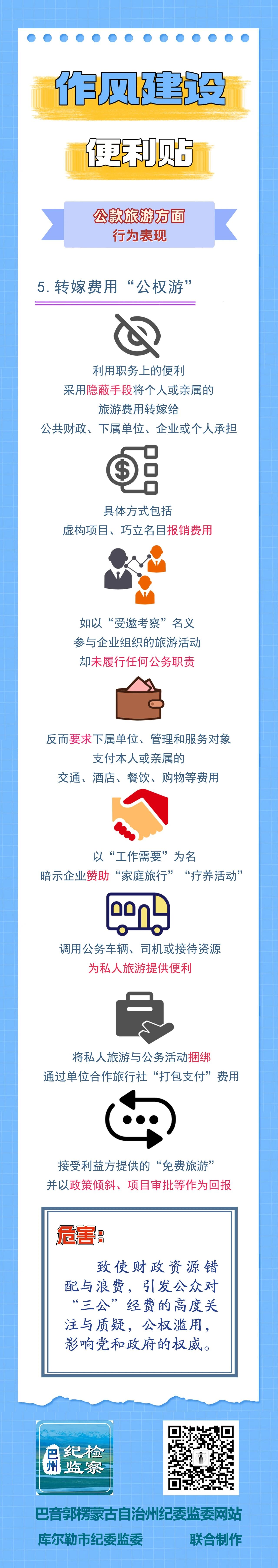 作风建设便利贴丨公款旅游方面行为表现⑤