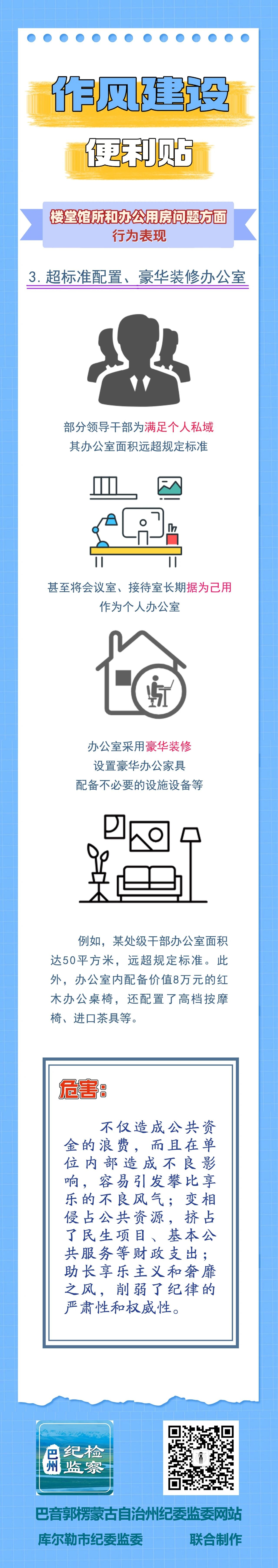 作风建设便利贴丨楼堂馆所和办公用房问题方面行为表现③